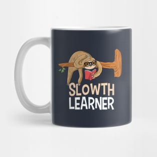 Cute Funny Sloth Reading Book Reader Girls Boys Teens Gift Mug